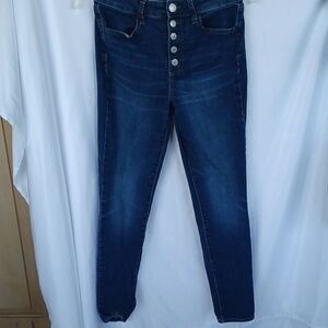 SO Jrs Vintage Vibe Super High Rise Skinny Button Fly Stretch Jeggings  30/11